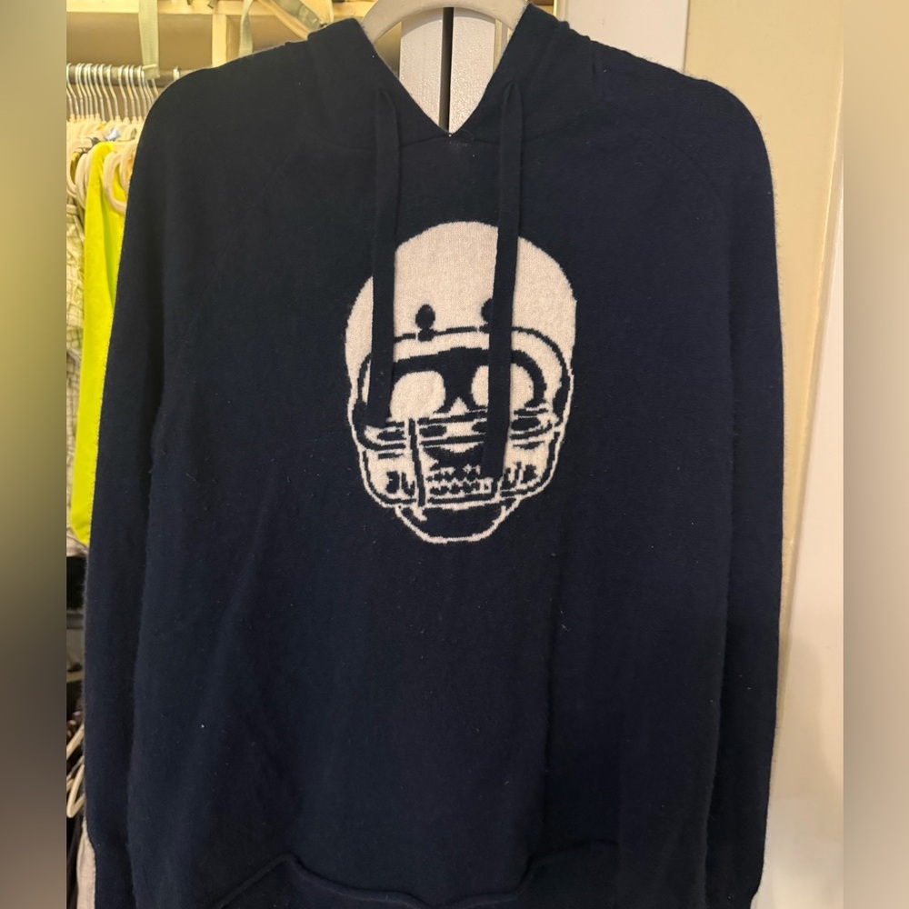 Skull Cashmere Football Helmet Hoodie